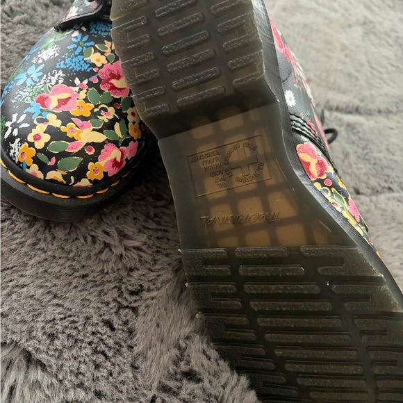 Dr. Martens Black Floral Combat Boots - Picture 4 of 5